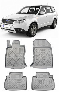 Subaru Forester V E-Boxer Din 06.2019 - Prezent, Suv , Set Covorase Auto Tip Tavita Premium 3D, din cauciuc accesorii pentru autoturismul tau - masina v163647