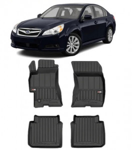 Subaru Legacy IV Din 2003 - 2009, Sedan , Set Covorase Auto Tip Tavita Premium 3D, din cauciuc accesorii pentru autoturismul tau - masina v162845