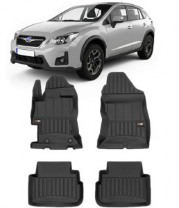 Subaru Xv II Din 01.2018 - Prezent, Suv , Set Covorase Auto Tip Tavita Premium 3D, din cauciuc accesorii pentru autoturismul tau - masina v162950