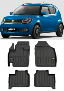 Suzuki Ignis III, Hatchback, Din 01.2017 - Prezent , Set Covorase Auto Tip Tavita Premium 3D, din cauciuc accesorii pentru autoturismul tau - masina v169731