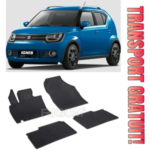 Suzuki Ignis III, Hatchback, fabricat din 01.2017 - Prezent, set covorase auto dedicate, din cauciuc 100% Premium