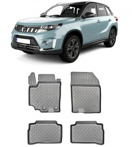 Suzuki VItara Hybrid, Suv, Din 01.2020 - Prezent , Set Covorase Auto Tip Tavita Premium 3D, din cauciuc accesorii pentru autoturismul tau - masina v174352