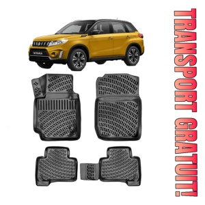 Suzuki Vitara III 5D / Grand Vitara III 5D 2005-2015 Set 4 covorase auto din cauciuc tip tavita premium line 3D