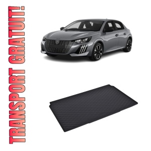 Tavita Portbagaj PEUGEOT 208 Hybrid 2024-prezent, protectie portbagaj, din cauciuc 100%, pentru autoturismul PEUGEOT 208 Hybrid