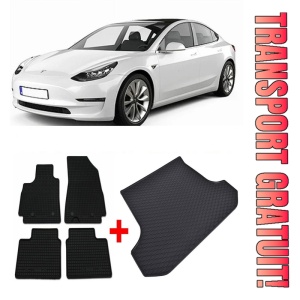 Tesla Model 3 din 07.2017 - Prezent Sedan *1 , Set Covorase + tavita portbagaj auto