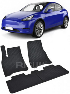 Tesla Model Y fabricat din 2021 - Prezent, Sedan, set covorase auto dedicate, din cauciuc 100% Premium accesorii pentru autoturismul tau - masina v151486