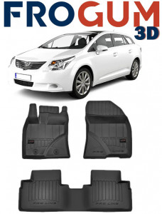 Toyota Avensis III, Combi, Din 01.2009 - 08.2018 , Set Covorase Auto Tip Tavita Premium 3D, din cauciuc accesorii pentru autoturismul tau - masina v174344
