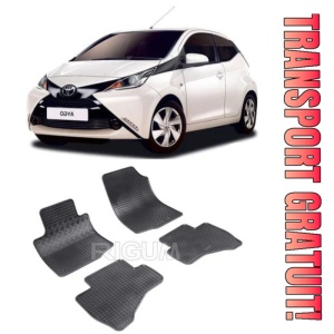 Toyota Aygo I, Hatchback, fabricat din 2005 - 06.2014, set covorase auto dedicate, din cauciuc 100% Premium