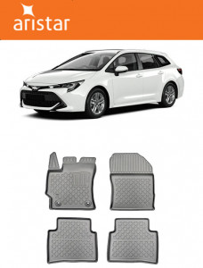 Toyota Corolla XII E210, Combi, Din 03.2019 - Prezent , Set Covorase Auto Tip Tavita Premium 3D, din cauciuc accesorii pentru autoturismul tau - masina v173246