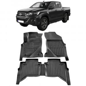 Toyota Hilux VIII (Crew Cab) (2015–) Set Covorase auto tip tavita din cauciuc Premium Umbrella accesorii pentru autoturismul tau - masina v149228