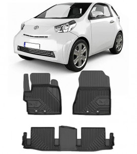Toyota Iq Din 2008 - 2016, Hatchback , Set Covorase Auto Tip Tavita Premium 3D, din cauciuc Lichidare Stoc- TRANSPORT GRATUIT accesorii pentru autoturismul tau - masina v109188