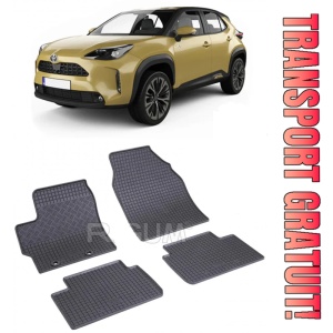 Toyota Yaris Cross Hybrid fabricat din 09.2021 - Prezent, Suv, set covorase auto dedicate, din cauciuc 100% Premium