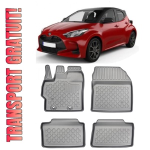 Toyota Yaris IV, Hatchback, Din 09.2020 - Prezent , Set Covorase Auto Tip Tavita Premium 3D, din cauciuc