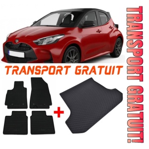 Toyota Yaris Set Covorase + tavita portbagaj auto Toyota Yaris II, caroserie hatchback, fabricatie 10.2005 - 2011, portbagaj inferior