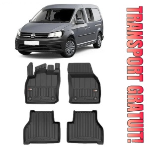 Volkswagen Caddy, Van, Din 11.2020 - Prezent , Set Covorase Auto Tip Tavita Premium 3D, din cauciuc