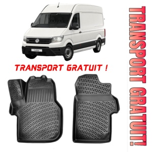 Volkswagen Crafter II 2017-2025 Set 2 covorase auto din cauciuc tip tavita premium line 3D - Transport Gratuit!