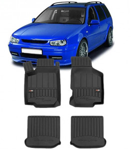 Volkswagen Golf 4, Combi, Din 1998 - 05.2007 , Set Covorase Auto Tip Tavita Premium 3D, din cauciuc accesorii pentru autoturismul tau - masina v170834