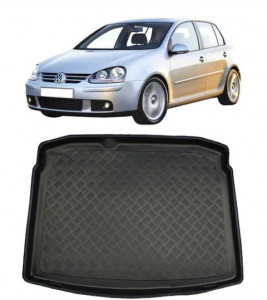Volkswagen Golf 5 Comfortline Hatchback din 10.2003 - 2008, Tavita Pentru Portbagaj Lux Premium Dedicata, Roata Rezerva Ingusta / Kit Reparatie *1 accesorii pentru autoturismul tau - masina v201295