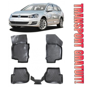 Volkswagen Golf 6 Combi 2008-2012 Set 4 covorase auto din cauciuc tip tavita premium line 3D