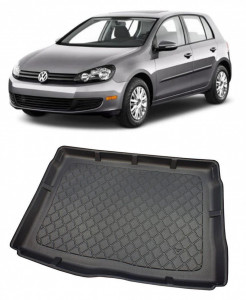 Volkswagen Golf 6 Hatchback din 06.2007 - 09.2012, Tavita Pentru Portbagaj Lux Premium Dedicata, Roata Rezerva Normala *2 accesorii pentru autoturismul tau - masina v201269