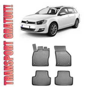 Volkswagen Golf 7, Combi, Din 09.2013 - 06.2020 , Set Covorase Auto Tip Tavita Premium 3D, din cauciuc