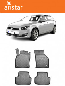 Volkswagen Golf 7, Hatchback, Din 10.2012 - 12.2019 , Set Covorase Auto Tip Tavita Premium 3D, din cauciuc accesorii pentru autoturismul tau - masina v174934