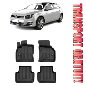 Volkswagen Golf 7 Sportsvan Din 05.2014 - 12.2020, Van , Set Covorase Auto Tip Tavita Premium 3D, din cauciuc