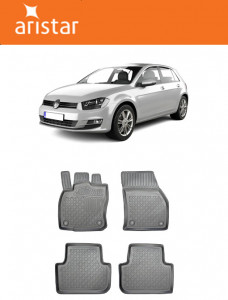 Volkswagen Golf 7 Sportsvan, Van, Din 05.2014 - 12.2020 , Set Covorase Auto Tip Tavita Premium 3D, din cauciuc accesorii pentru autoturismul tau - masina v170812