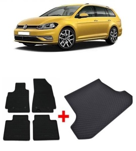 Volkswagen Golf VIII din 2019 - Prezent Hatchback *2 , Set Covorase + tavita portbagaj auto - Img 2