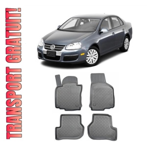 Volkswagen Jetta V Din 08.2005 - 2011, Sedan , Set Covorase Auto Tip Tavita Premium 3D, din cauciuc