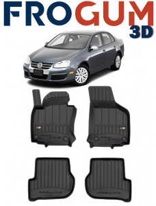 Volkswagen Jetta V, Sedan, Din 08.2005 - 2011 , Set Covorase Auto Tip Tavita Premium 3D, din cauciuc accesorii pentru autoturismul tau - masina v172465