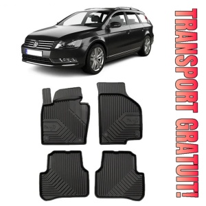 Volkswagen Passat B6 Din 2005 - 09.2010, Combi , Set Covorase Auto Tip Tavita Premium 3D, din cauciuc