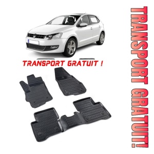 Volkswagen Polo 6R V (Typ 6R / 6C / 61) 2009-2017 Set 4 covorase auto din cauciuc tip tavita premium line 3D - Transport Gratuit!