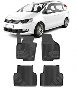 Volkswagen Sharan II Din 09.2010 - Prezent, Van , Set Covorase Auto Tip Tavita Premium 3D, din cauciuc accesorii pentru autoturismul tau - masina v168378