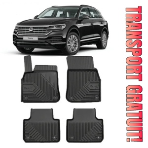 Volkswagen Touareg III Din 07.2018 - Prezent, Suv , Set Covorase Auto Tip Tavita Premium 3D, din cauciuc - Img 1