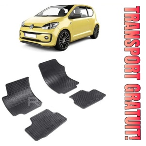 Volkswagen Up!, Hatchback, fabricat din 09.2011 - Prezent, set covorase auto dedicate, din cauciuc 100% Premium