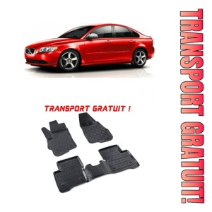 Volvo S40 (II) 2004-2012 Set 4 covorase auto din cauciuc tip tavita premium line 3D - Transport Gratuit!