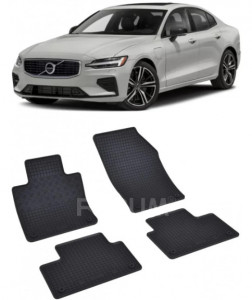 Volvo S60 PhEV fabricat din 2018 - Prezent, Sedan, set covorase auto dedicate, din cauciuc 100% Premium accesorii pentru autoturismul tau - masina v150047