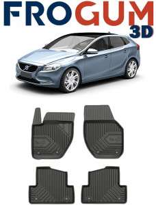 Volvo V40 II Din 07.2012 - Prezent, Combi , Set Covorase Auto Tip Tavita Premium 3D, din cauciuc accesorii pentru autoturismul tau - masina v167143