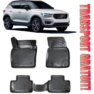 Volvo XC-40 2018-2025 Set 4 covorase auto din cauciuc tip tavita premium line 3D