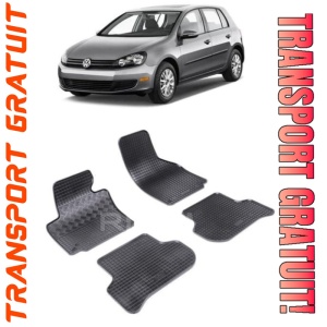 Vw Golf VI Plus fabricat din 2009 - Prezent, set covorase auto dedicate, din cauciuc 100% Premium - Img 1