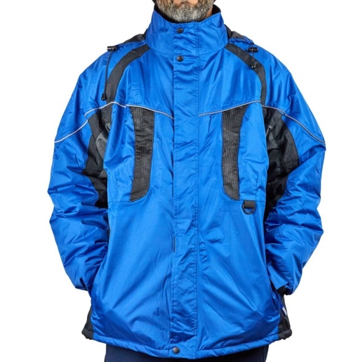 Jacheta iarna polar albastru/negru poliester/pvc marimea M
