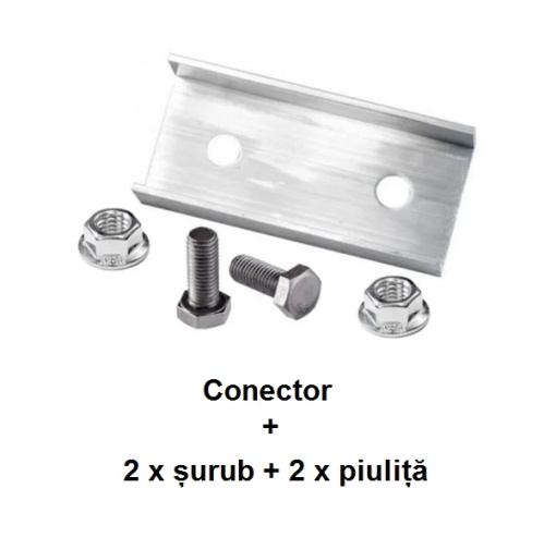 Conector, surub si piulita hexagonala