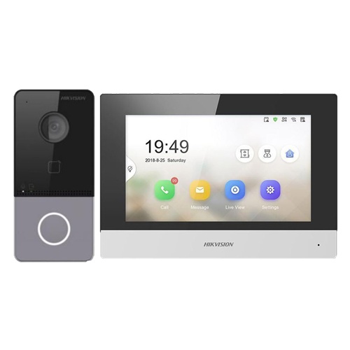 KIT videointerfon TCP/IP pentru 1 familie, monitor TFT LCD 7 inch