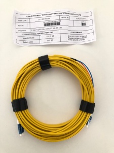 Cablu Patch Optic SM 2 Fibre LCD/LCD LSZH Galben 13m Flat Twin FT