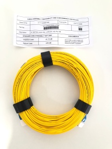 Cablu Patch Optic SM 2 Fibre LCR/LCR LSZH Galben 75m Duplex RDX