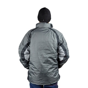Jacheta iarna polar gri/negru poliester/pvc marimea XL - Img 4