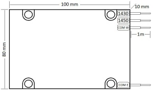 OADM CWDM 2 Canale, Simplex, East Only, 1430-1450nm, SC/APC, ABS Box - Img 5
