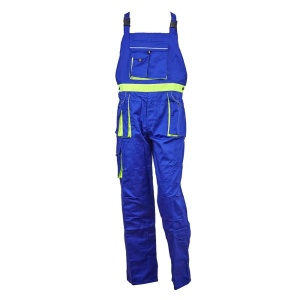 Pantalon cu pieptar elite albastru/verde material-bumbac/poliester marimea 60