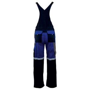 Pantalon cu pieptar pluto-pp bleumarin/albastru material-bumbac marimea 62 - Img 2